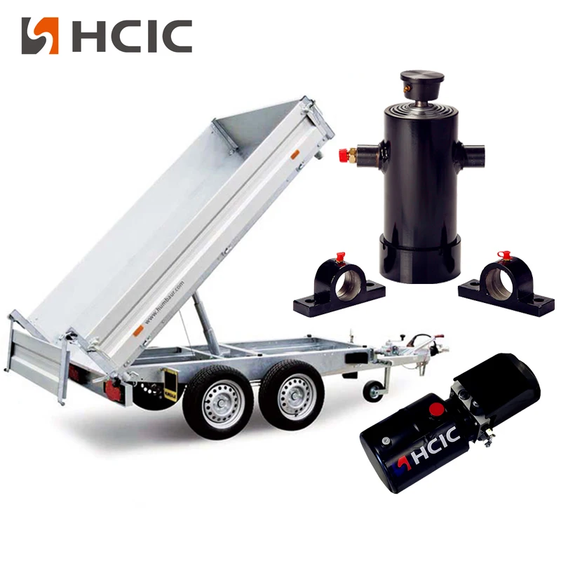 12-Ton Self-Contained Hydraulic Trailer Jack with Integrated 12V DC Power Unit