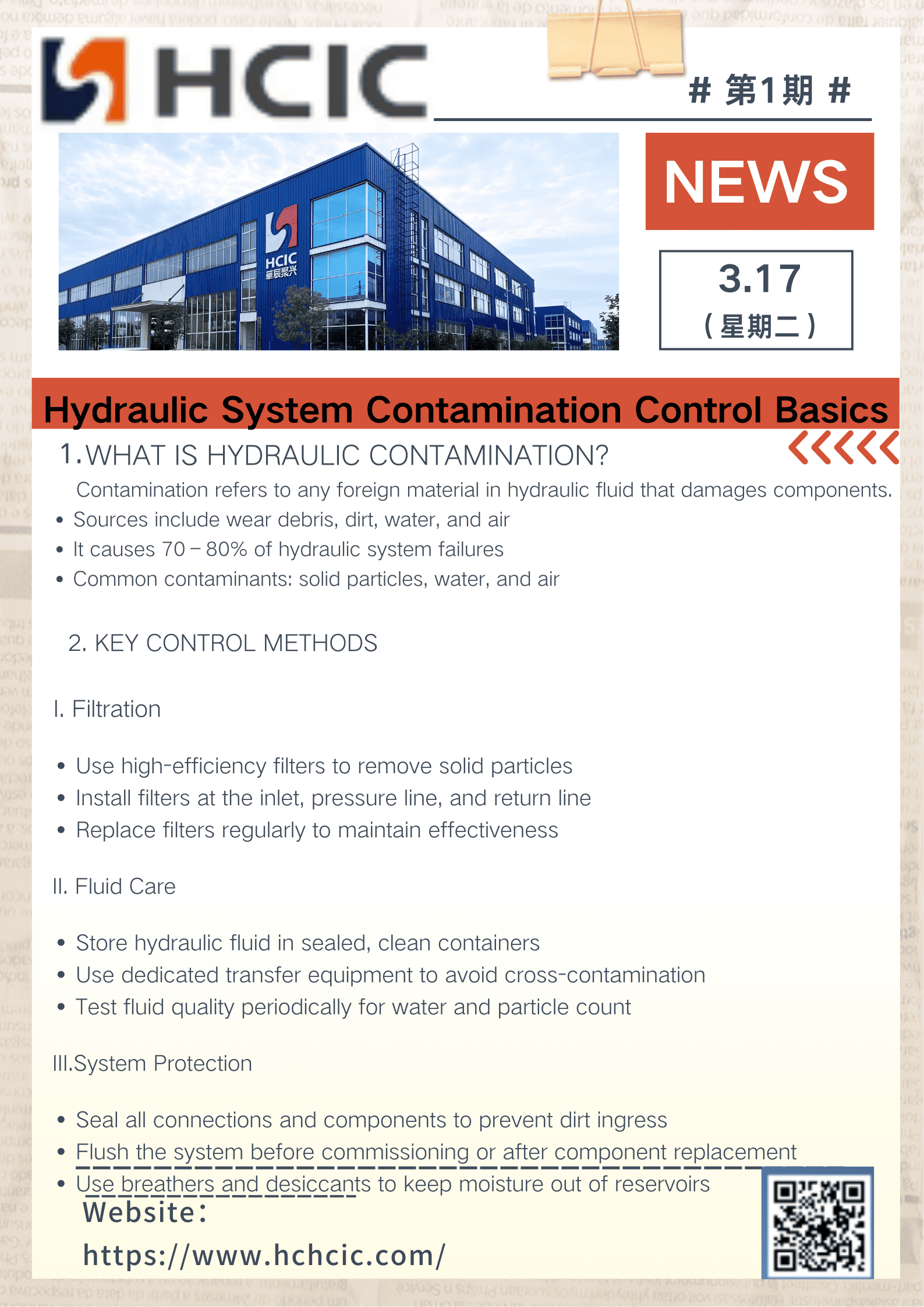 Hydraulic System Contamination Control Basics