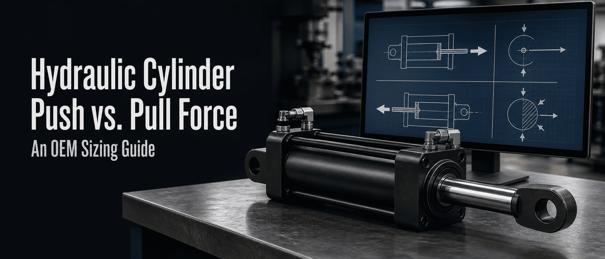 Hydraulic Cylinder Push vs. Pull Force Calculation: An OEM Sizing Guide