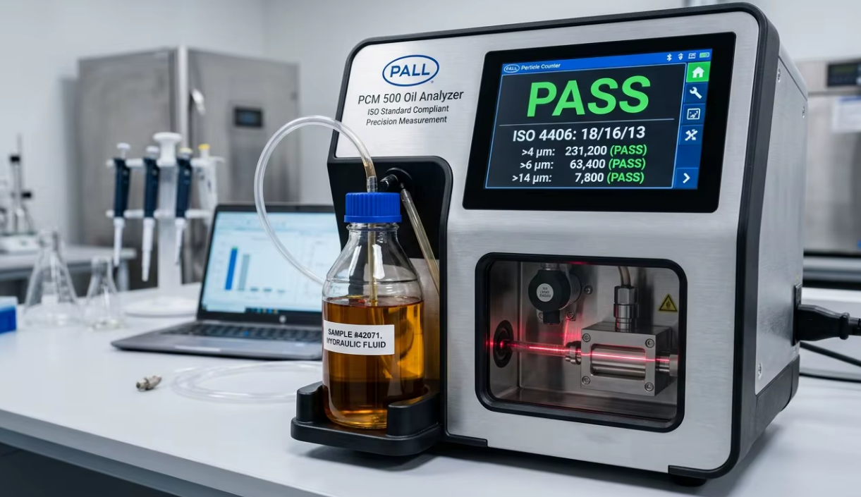 Digital oil analysis and ISO 4406 particle counter in HCIC laboratory