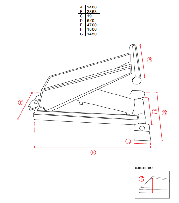 hydraulic power hoist