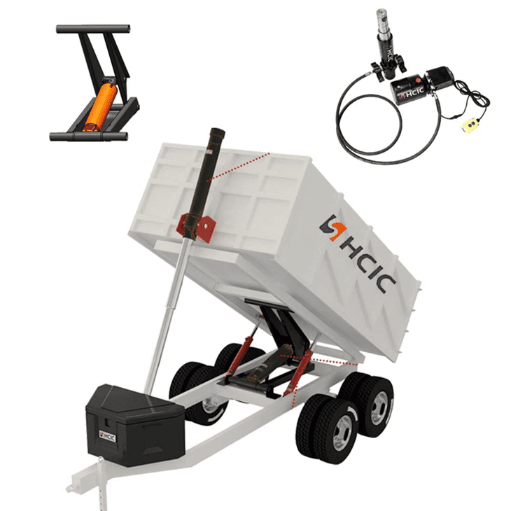 Large Tons HSG High Pressure Hydraulic Oil Cylinder For Dump Trailer